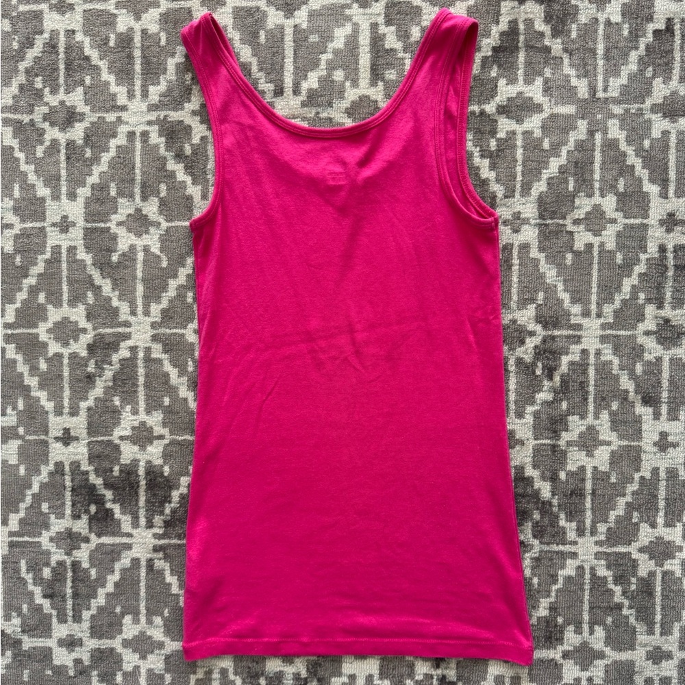 Mossimo Supply Co. Hot Pink Sleeveless Cotton Tank Top Cotton - Picture 3 of 11